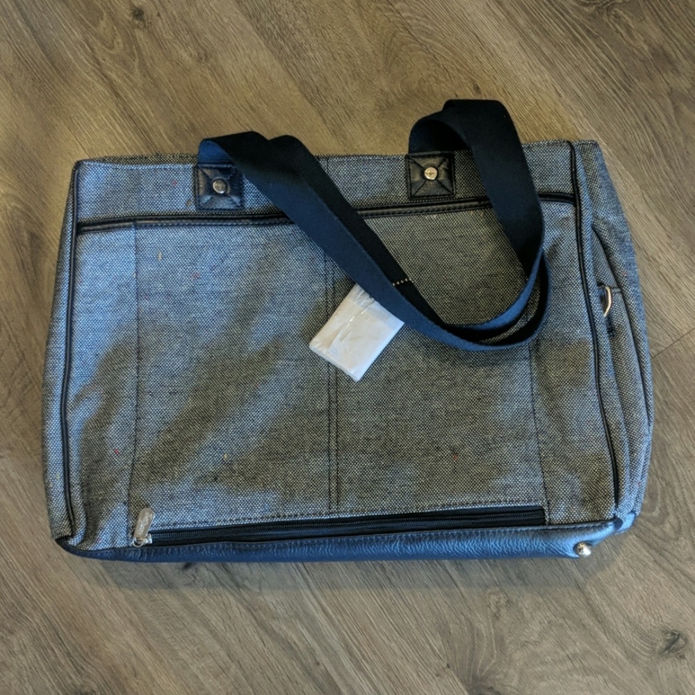 New with Tags - Navy Tweed Computer Bag